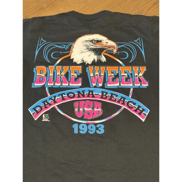 VTG Daytona Beach Bike Week T Shirt‎ Mens Small DS Single Stitch 1993 Eagle 52nd - Picture 5 of 10
